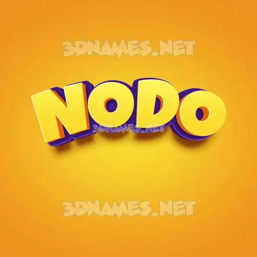 nodo in Orange Toon style - 3D name wallpaper nodo in Orange Toon style - 3D name wallpaper