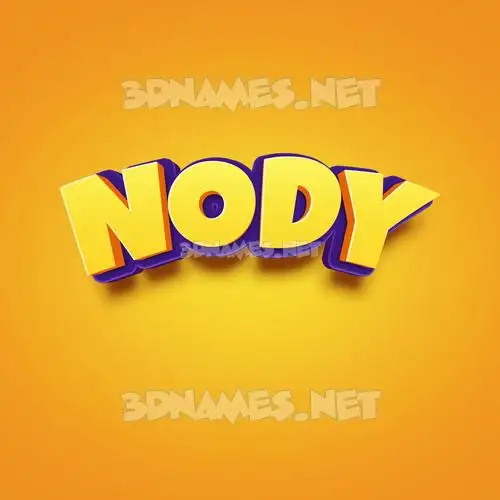 nody in Orange Toon style - 3D name wallpaper nody in Orange Toon style - 3D name wallpaper