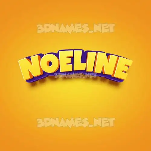 noeline in Orange Toon style - 3D name wallpaper