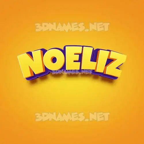 noeliz in Orange Toon style - 3D name wallpaper