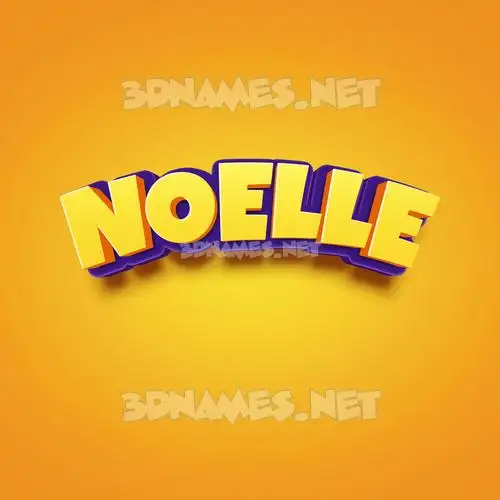noelle in Orange Toon style - 3D name wallpaper