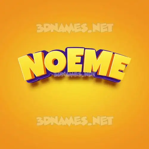 noeme in Orange Toon style - 3D name wallpaper