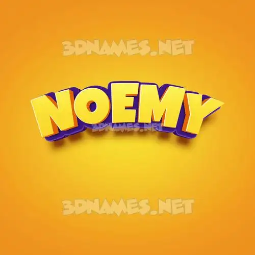 noemy in Orange Toon style - 3D name wallpaper