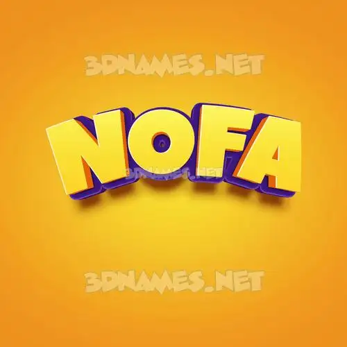 nofa in Orange Toon style - 3D name wallpaper