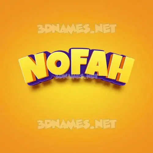 nofah in Orange Toon style - 3D name wallpaper nofah in Orange Toon style - 3D name wallpaper