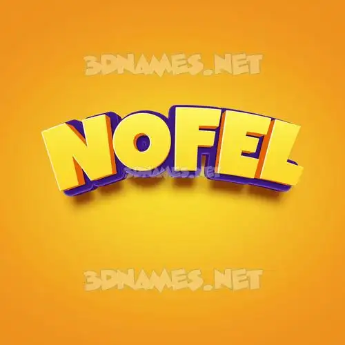 nofel in Orange Toon style - 3D name wallpaper nofel in Orange Toon style - 3D name wallpaper