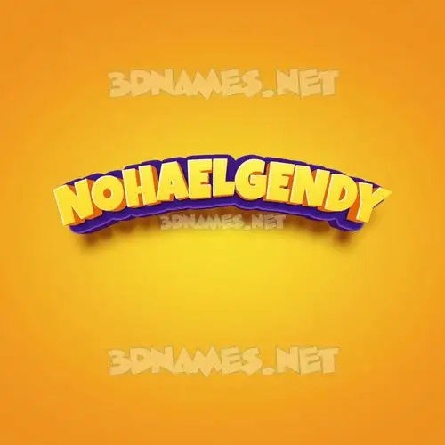 nohaelgendy in Orange Toon style - 3D name wallpaper nohaelgendy in Orange Toon style - 3D name wallpaper