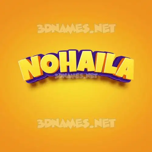nohaila in Orange Toon style - 3D name wallpaper