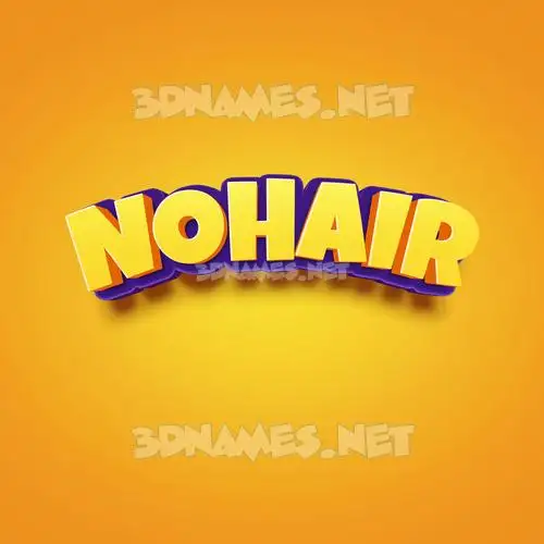 nohair in Orange Toon style - 3D name wallpaper nohair in Orange Toon style - 3D name wallpaper