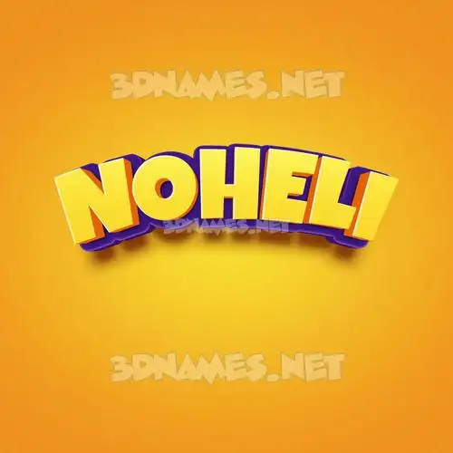 noheli in Orange Toon style - 3D name wallpaper noheli in Orange Toon style - 3D name wallpaper
