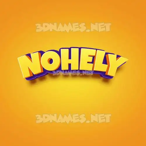 nohely in Orange Toon style - 3D name wallpaper