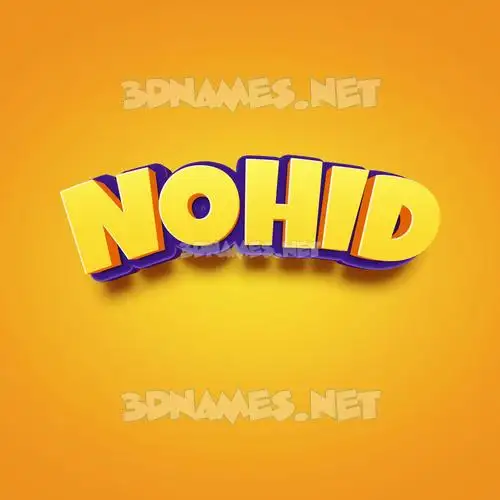 nohid in Orange Toon style - 3D name wallpaper nohid in Orange Toon style - 3D name wallpaper