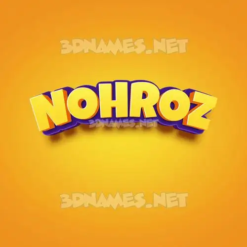 nohroz in Orange Toon style - 3D name wallpaper nohroz in Orange Toon style - 3D name wallpaper