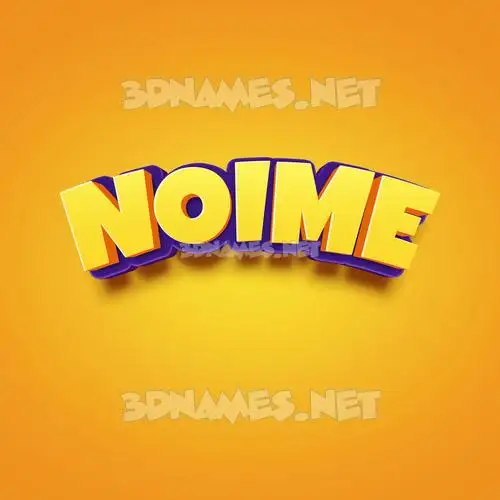 noime in Orange Toon style - 3D name wallpaper