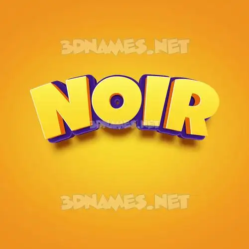 noir in Orange Toon style - 3D name wallpaper