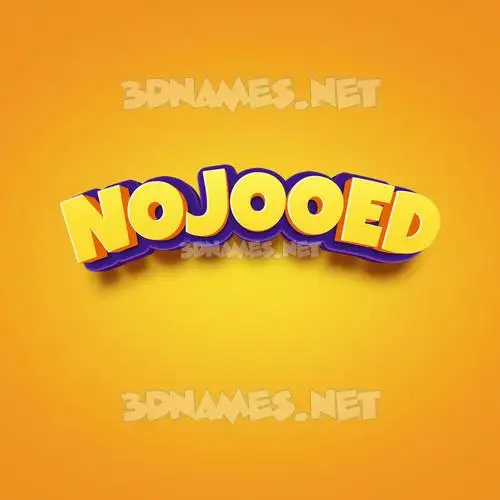 nojooed in Orange Toon style - 3D name wallpaper