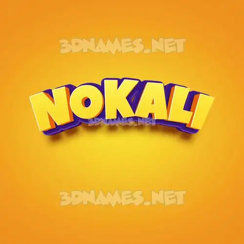nokali in Orange Toon style - 3D name wallpaper nokali in Orange Toon style - 3D name wallpaper
