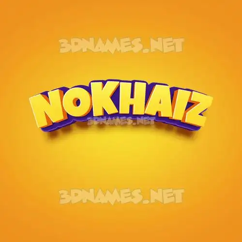 nokhaiz in Orange Toon style - 3D name wallpaper nokhaiz in Orange Toon style - 3D name wallpaper
