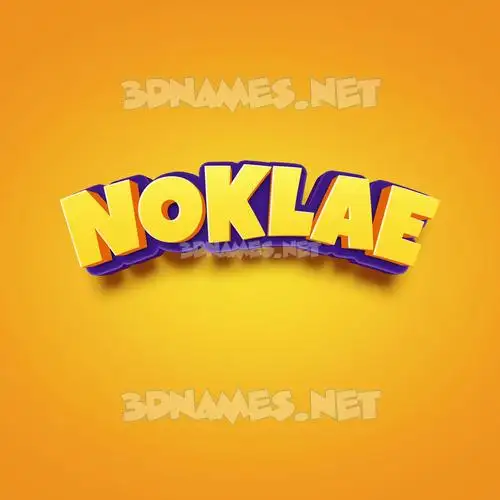 noklae in Orange Toon style - 3D name wallpaper noklae in Orange Toon style - 3D name wallpaper