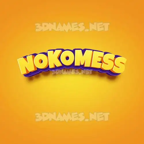 nokomess in Orange Toon style - 3D name wallpaper nokomess in Orange Toon style - 3D name wallpaper