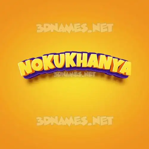 nokukhanya in Orange Toon style - 3D name wallpaper nokukhanya in Orange Toon style - 3D name wallpaper
