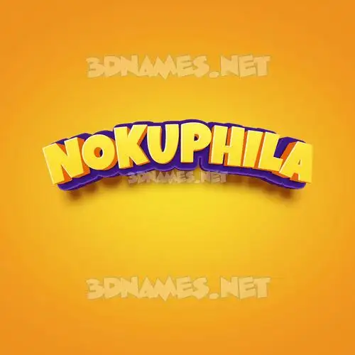 nokuphila in Orange Toon style - 3D name wallpaper nokuphila in Orange Toon style - 3D name wallpaper