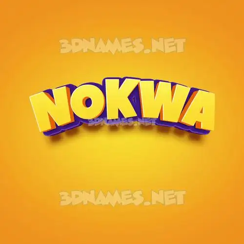 nokwa in Orange Toon style - 3D name wallpaper nokwa in Orange Toon style - 3D name wallpaper