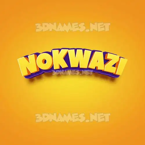 nokwazi in Orange Toon style - 3D name wallpaper nokwazi in Orange Toon style - 3D name wallpaper