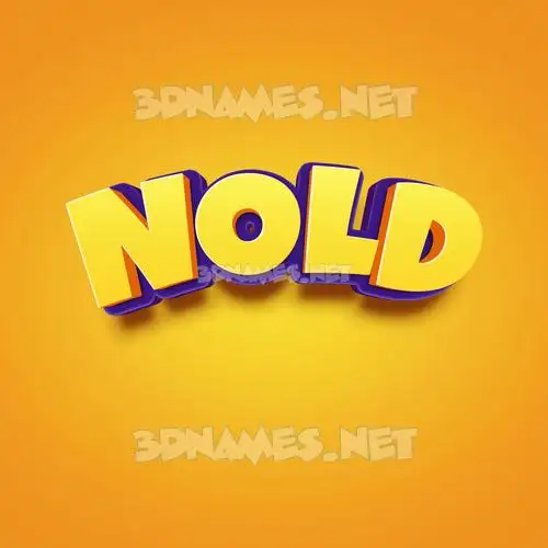 nold in Orange Toon style - 3D name wallpaper