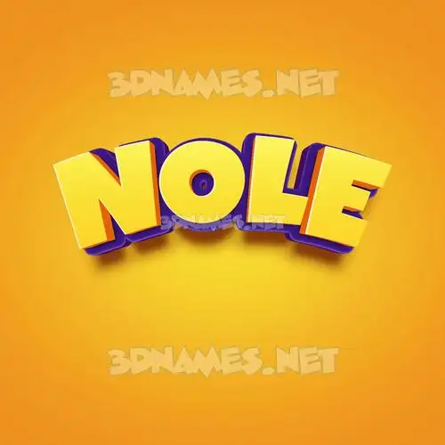 nole in Orange Toon style - 3D name wallpaper