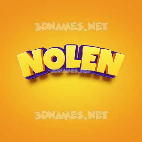 nolen in Orange Toon style - 3D name wallpaper