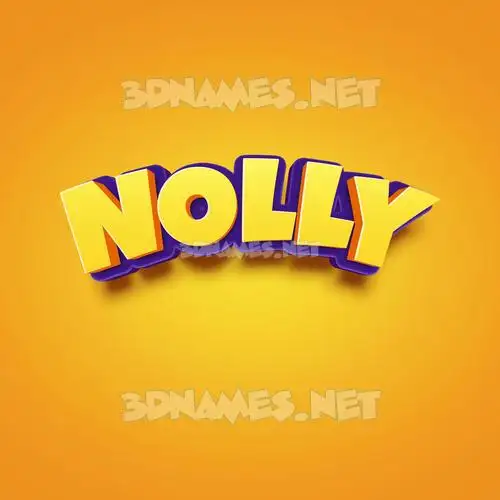 nolly in Orange Toon style - 3D name wallpaper