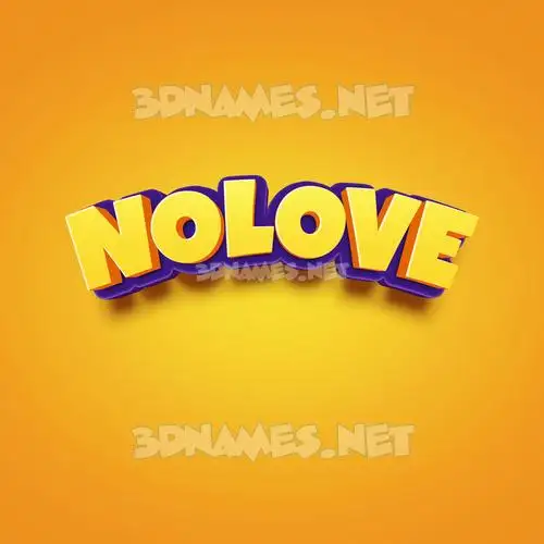 nolove in Orange Toon style - 3D name wallpaper nolove in Orange Toon style - 3D name wallpaper