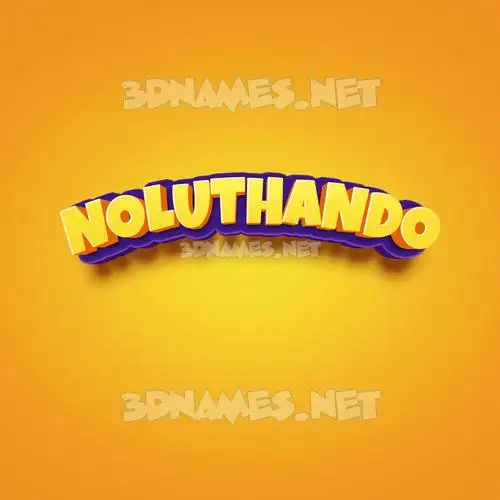 noluthando in Orange Toon style - 3D name wallpaper