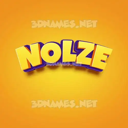 nolze in Orange Toon style - 3D name wallpaper