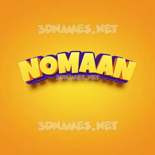 nomaan in Orange Toon style - 3D name wallpaper nomaan in Orange Toon style - 3D name wallpaper