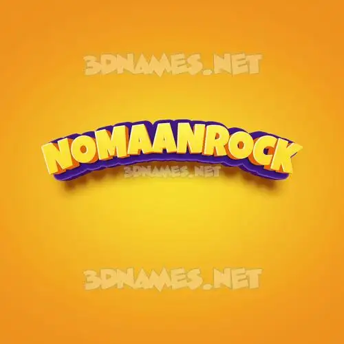 nomaanrock in Orange Toon style - 3D name wallpaper nomaanrock in Orange Toon style - 3D name wallpaper