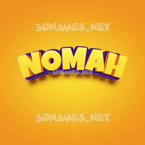 nomah in Orange Toon style - 3D name wallpaper nomah in Orange Toon style - 3D name wallpaper