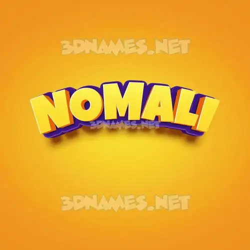 nomali in Orange Toon style - 3D name wallpaper nomali in Orange Toon style - 3D name wallpaper