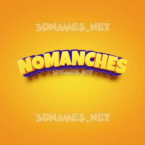 nomanches in Orange Toon style - 3D name wallpaper
