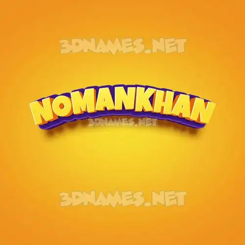 nomankhan in Orange Toon style - 3D name wallpaper nomankhan in Orange Toon style - 3D name wallpaper