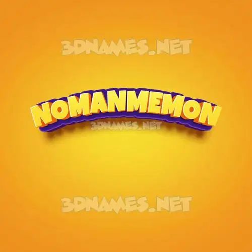 nomanmemon in Orange Toon style - 3D name wallpaper nomanmemon in Orange Toon style - 3D name wallpaper