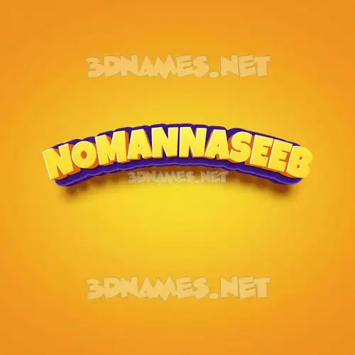 nomannaseeb in Orange Toon style - 3D name wallpaper nomannaseeb in Orange Toon style - 3D name wallpaper