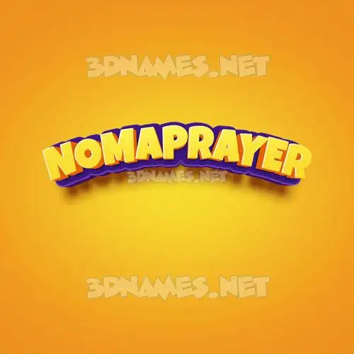 nomaprayer in Orange Toon style - 3D name wallpaper nomaprayer in Orange Toon style - 3D name wallpaper