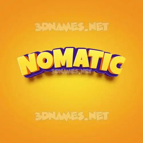 nomatic in Orange Toon style - 3D name wallpaper nomatic in Orange Toon style - 3D name wallpaper