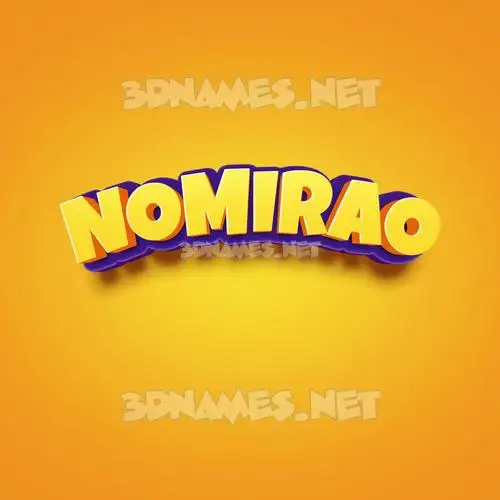 nomirao in Orange Toon style - 3D name wallpaper
