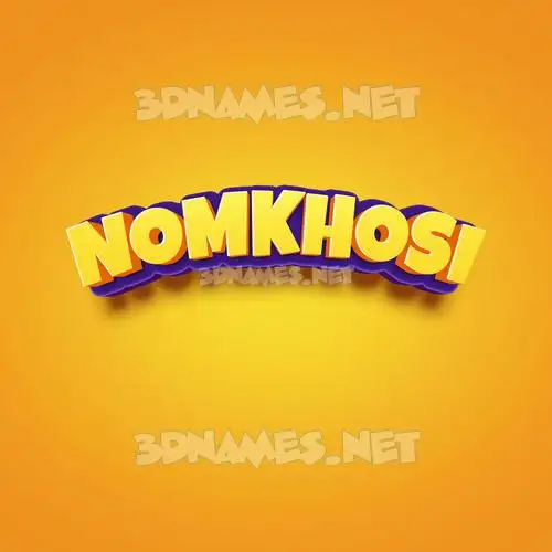nomkhosi in Orange Toon style - 3D name wallpaper nomkhosi in Orange Toon style - 3D name wallpaper