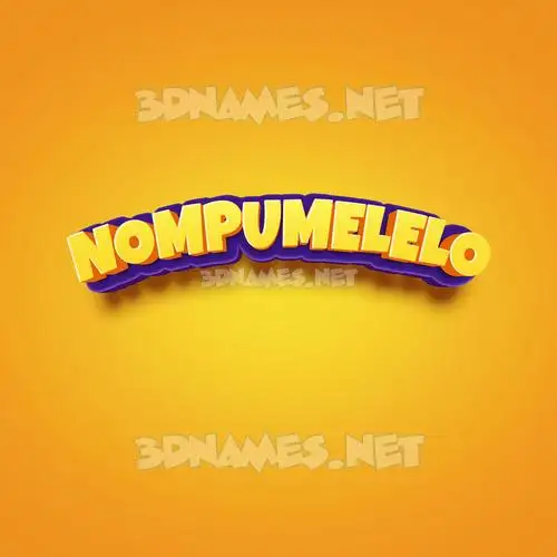 nompumelelo in Orange Toon style - 3D name wallpaper