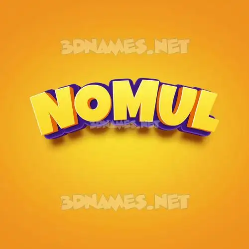 nomul in Orange Toon style - 3D name wallpaper nomul in Orange Toon style - 3D name wallpaper