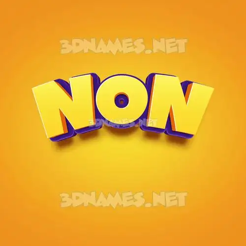 non in Orange Toon style - 3D name wallpaper non in Orange Toon style - 3D name wallpaper